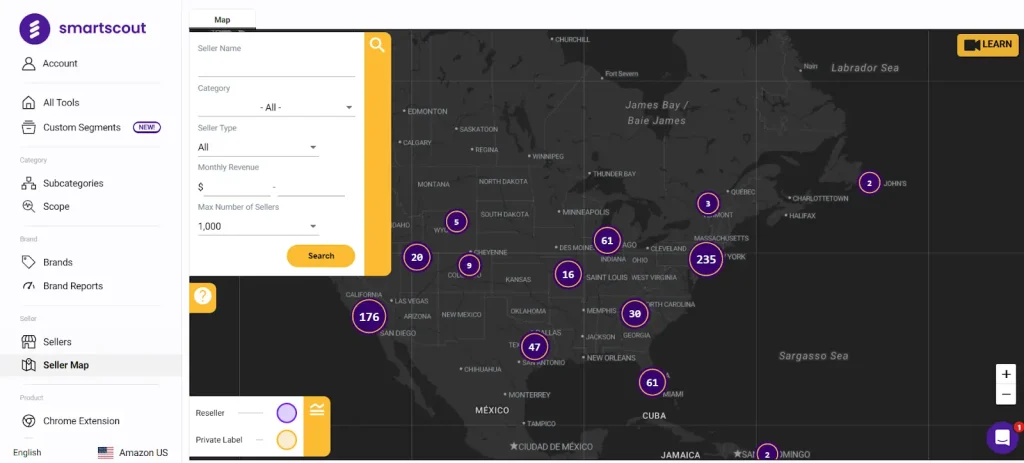 Locating suppliers with SmartScout